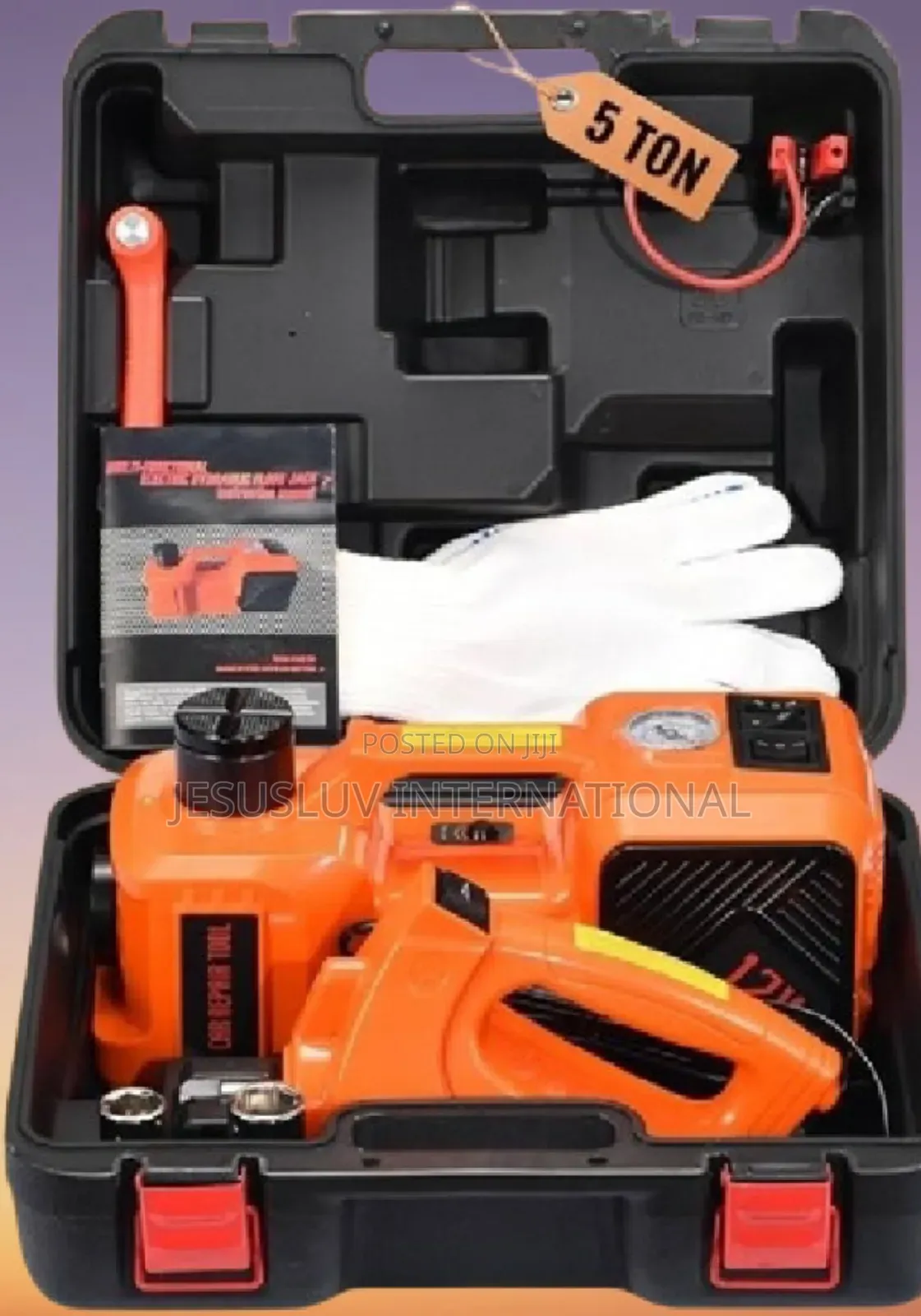 Powerful ‎3 in 1 Auto Electric Floor Jack 5 Ton, Pump Impact Wrench