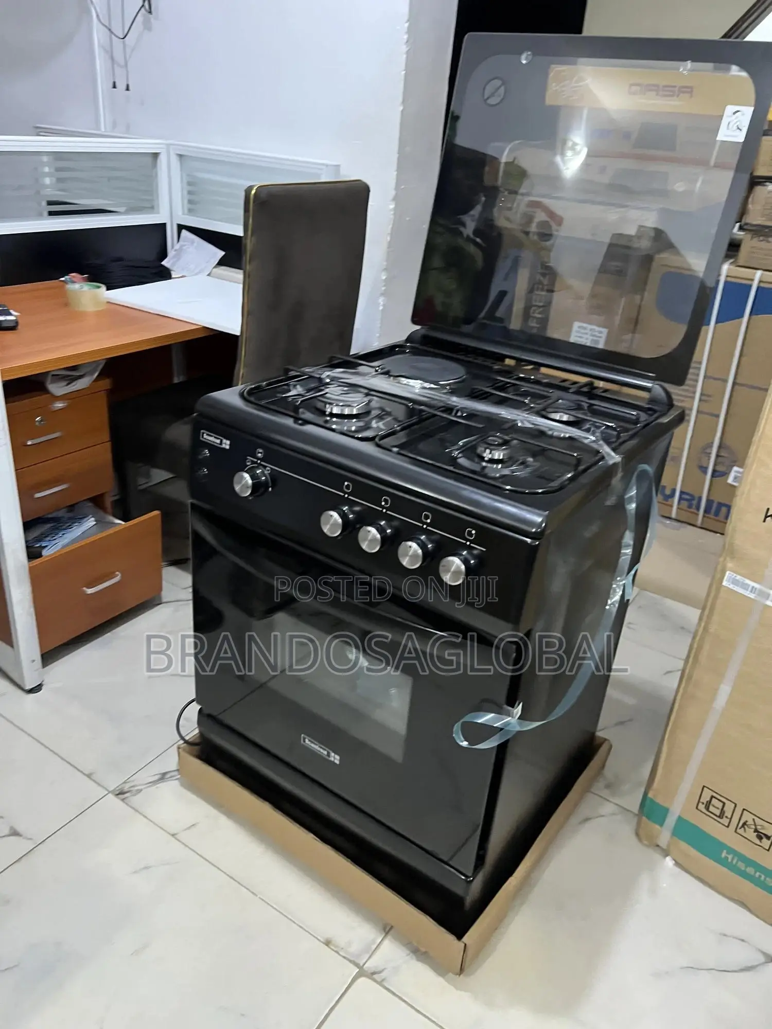 Scanfrostck6302b Classic 3gas Cooker+1electric–Premium Hotplate Backup