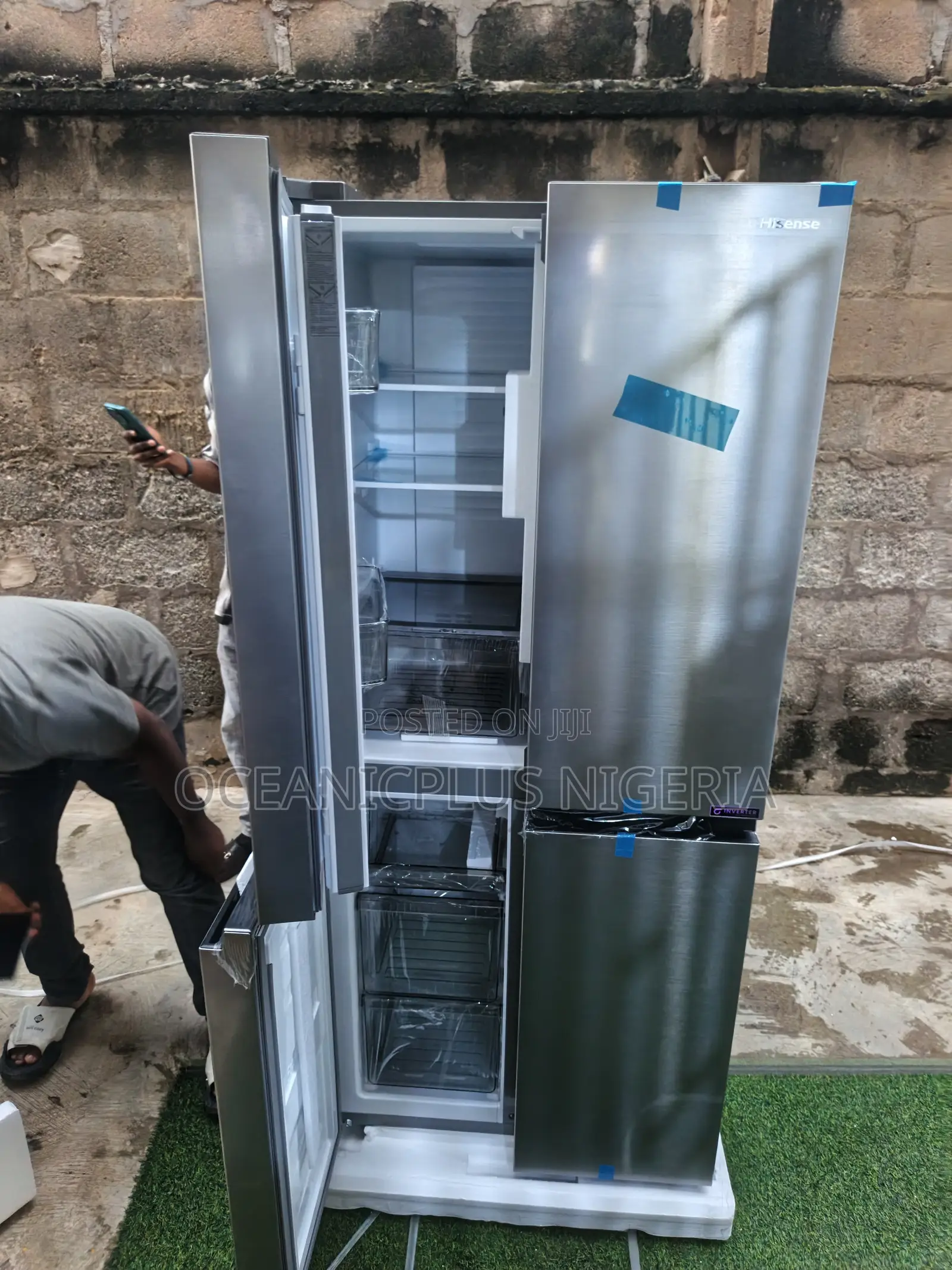 Brand New Hisense 392l {Ref-54ws} Four Door Refrigerator Structure