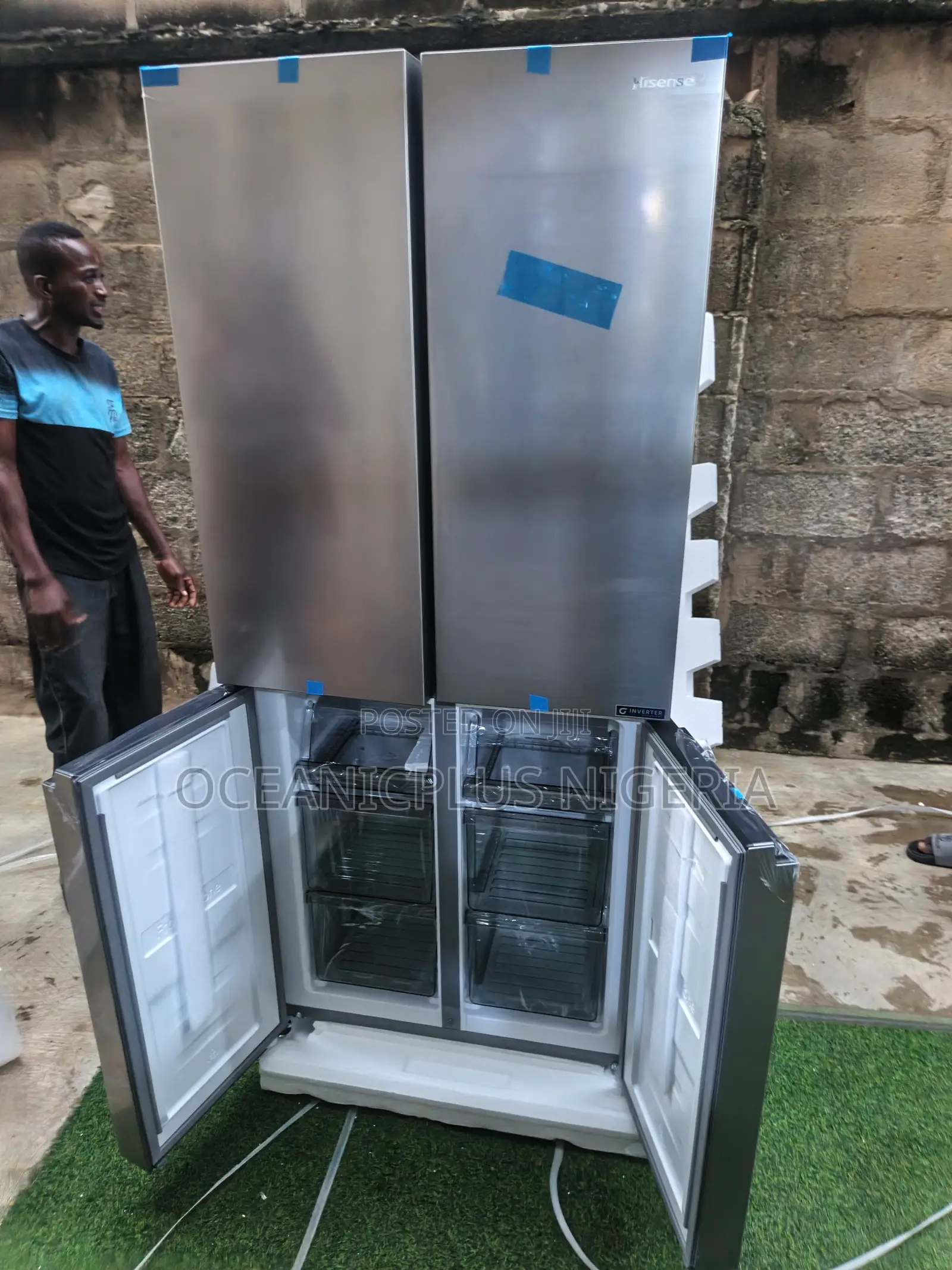 Hisense 392l Ref-54ws Four Door Fridge for Household Use