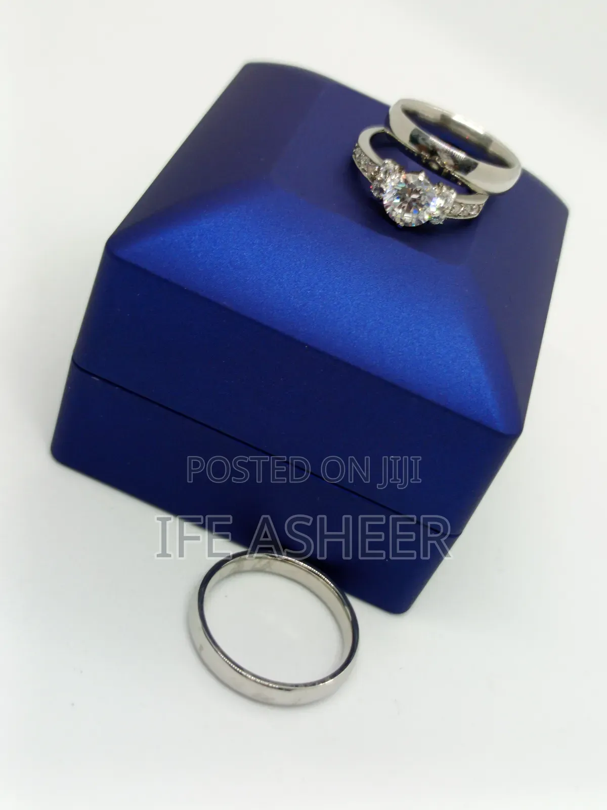 Couples Us Sterling Silver Set Of Wedding Ring