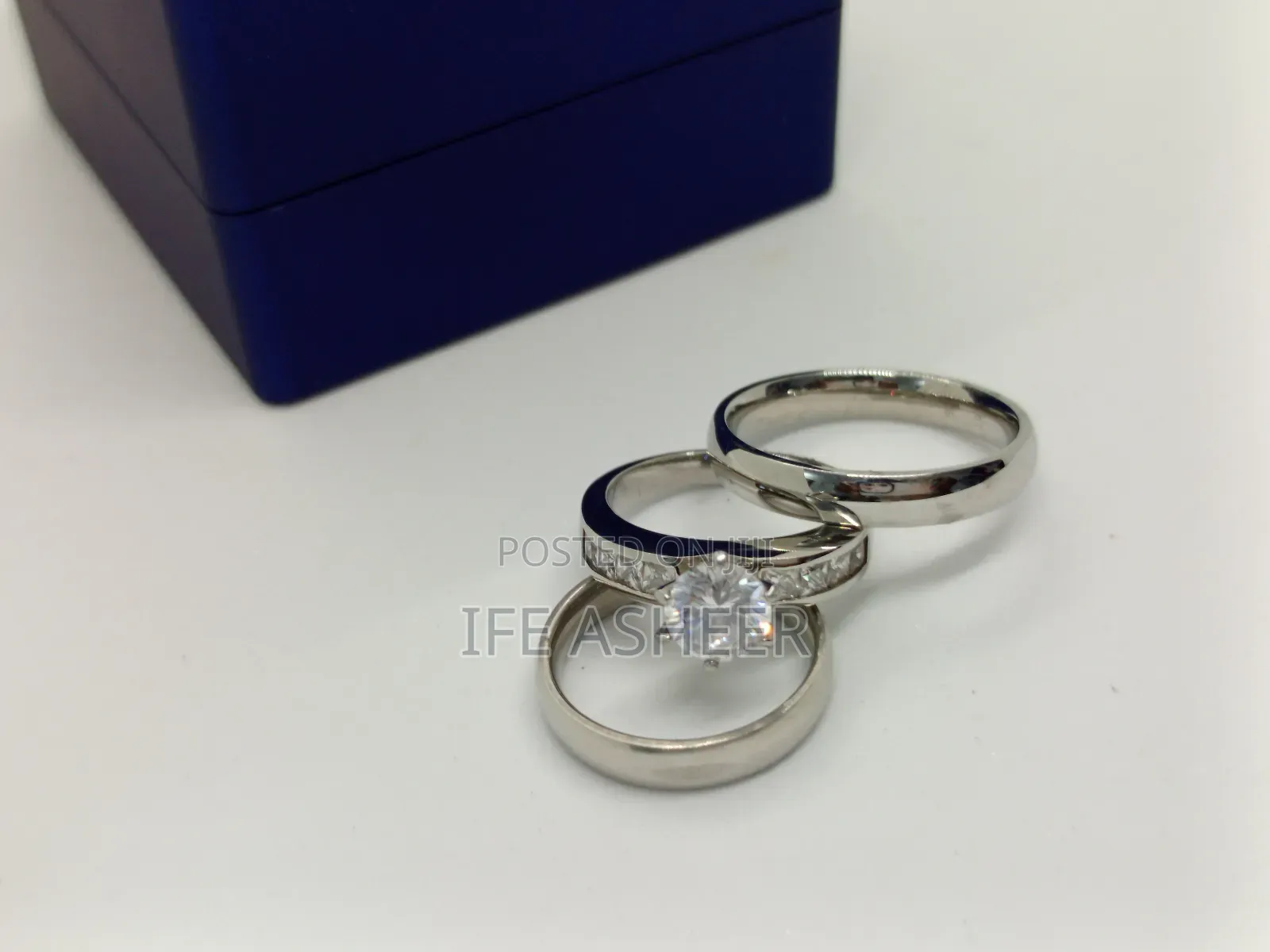 Couples Us Sterling Silver Set Of Wedding Ring - Us003