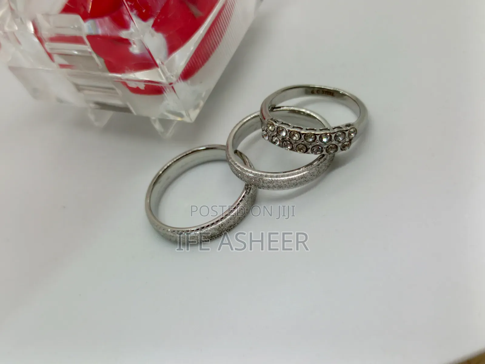 Couples Set Of Silver Wedding Ring - Gc006