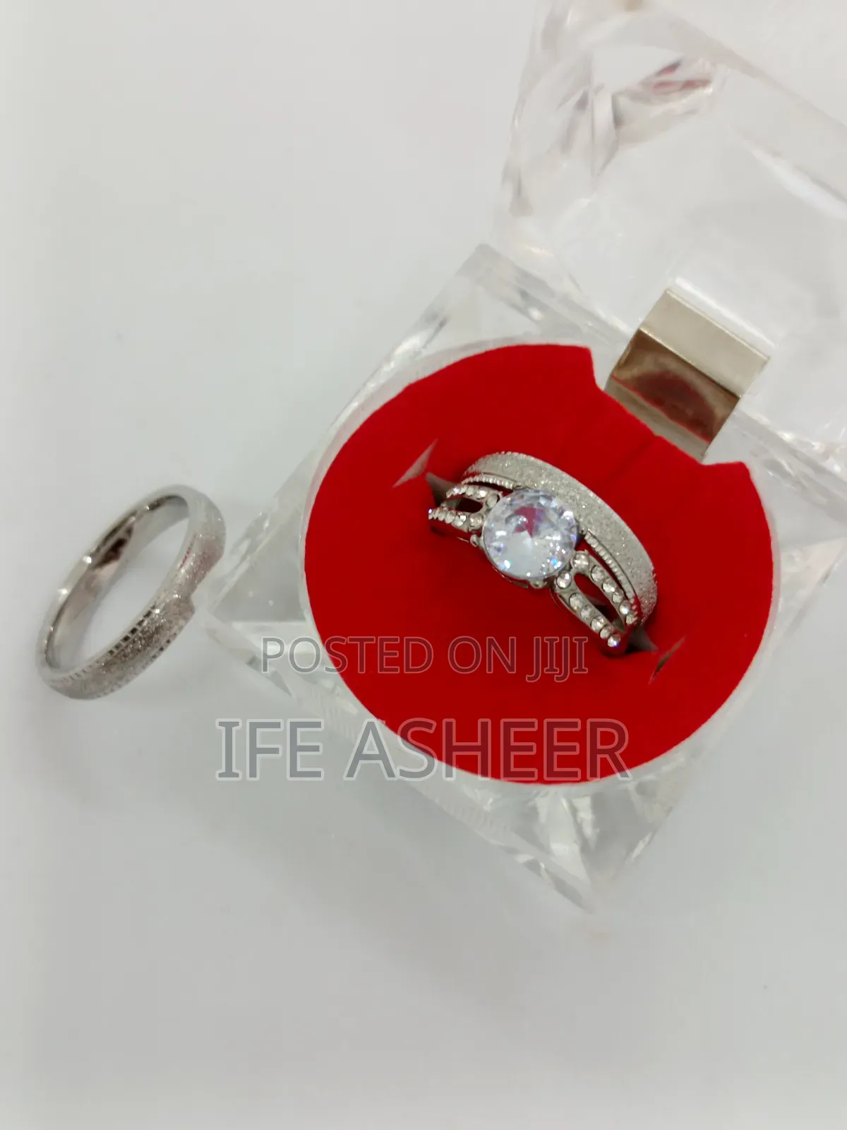 Couples Set Of Silver Wedding Ring - Gc0010