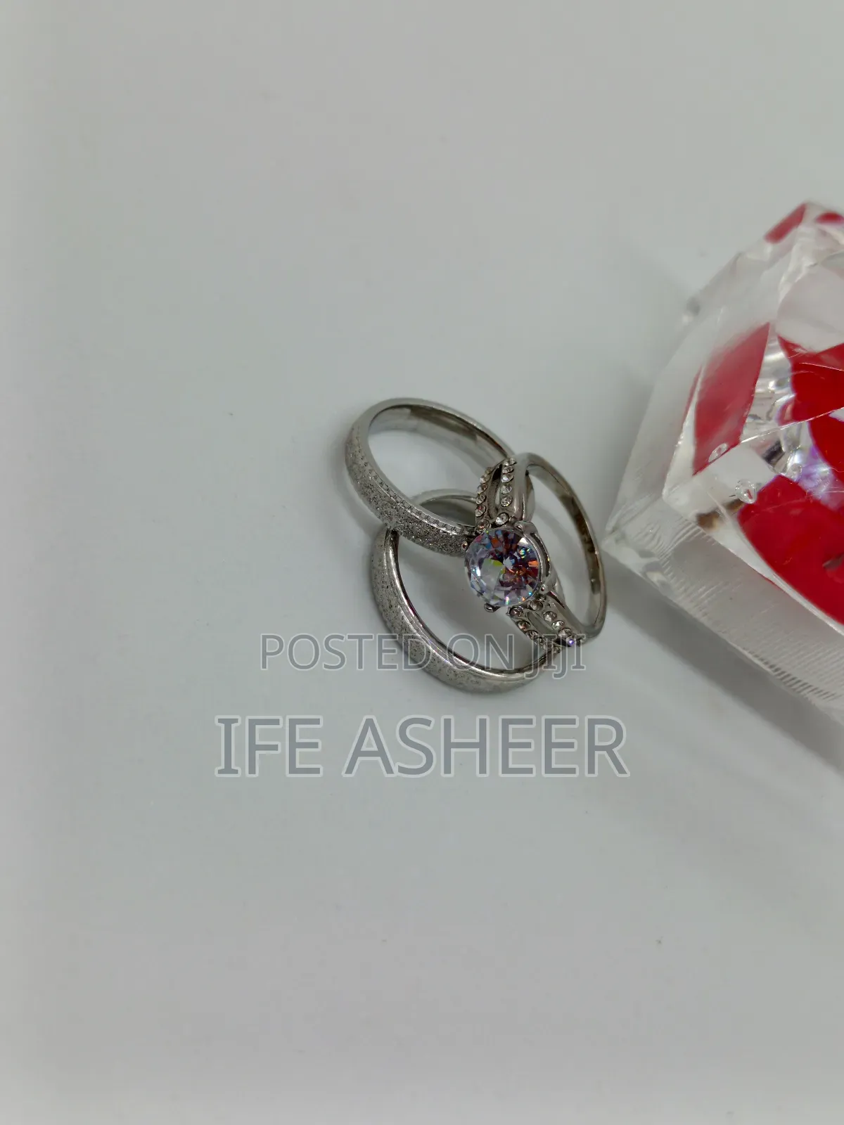 Couples Set Of Silver Wedding Ring - Gc0010