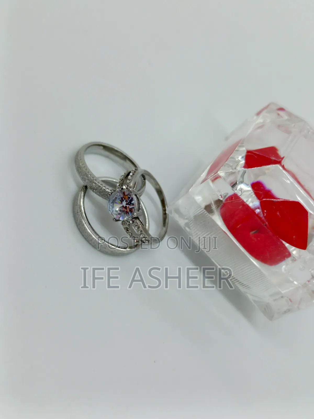 Couples Set Of Silver Wedding Ring - Gc0010