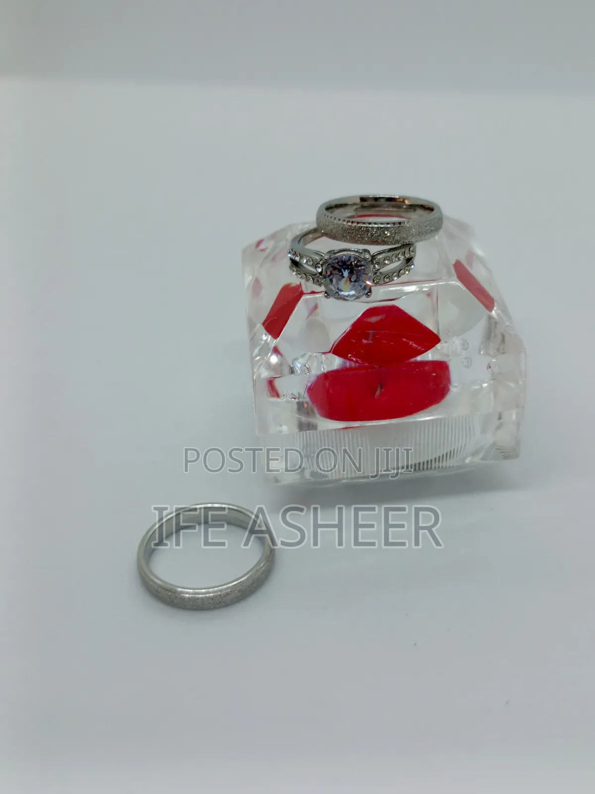 Couples Set Of Silver Wedding Ring - Gc0010
