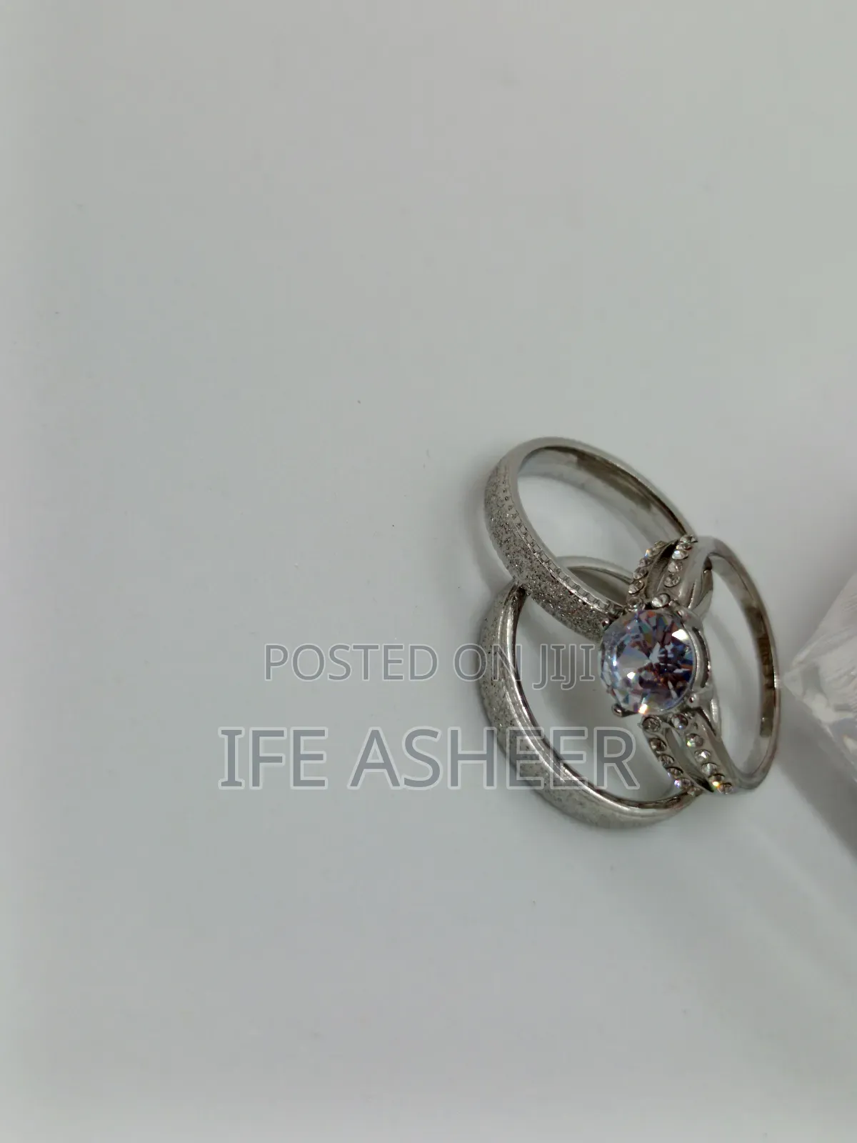 Couples Set Of Silver Wedding Ring - Gc0010
