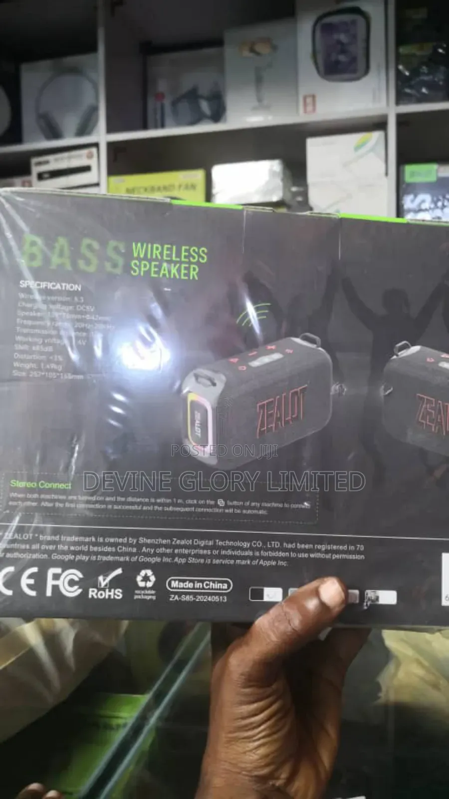 Zealot S85 Wireless Bluetooth Speaker 50w Super Bass Ipx6