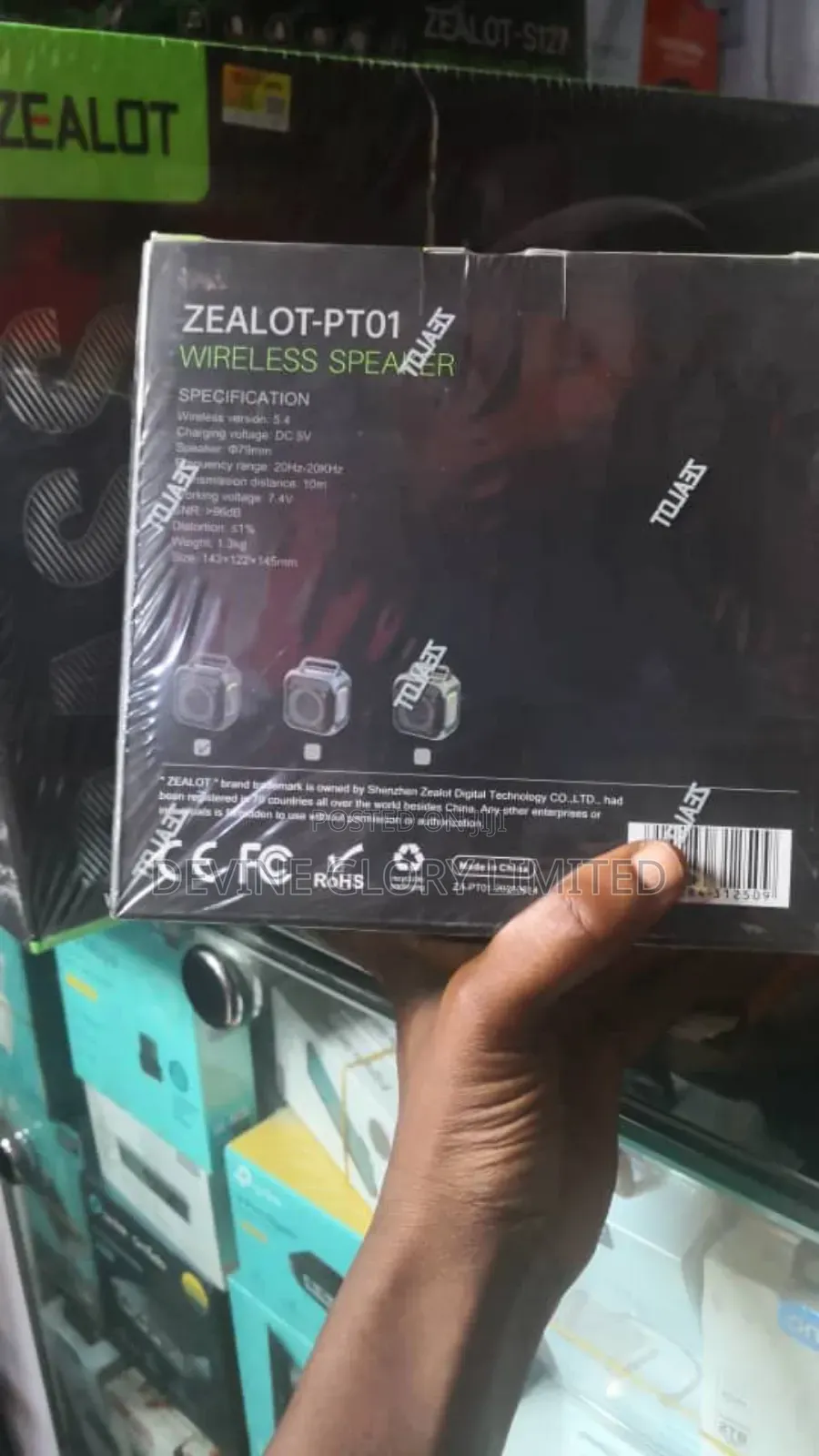 Zealot Pt01 Bluetooth Speaker 30w Bass RGB Ipx6