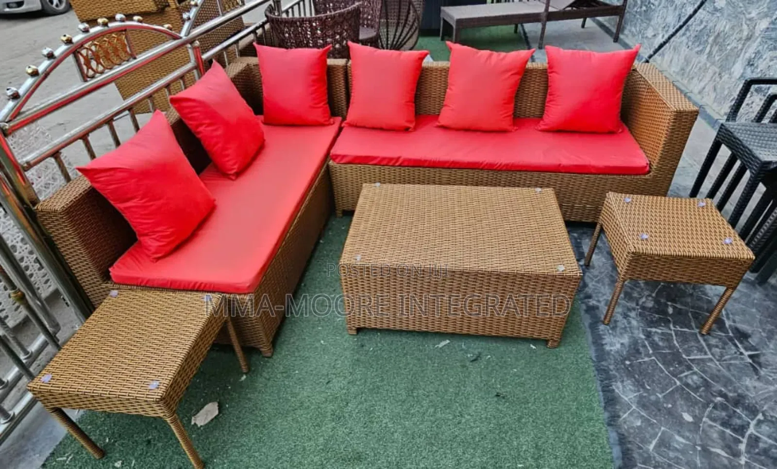 L-Shape Rattan Sofa Set by 8 Seater