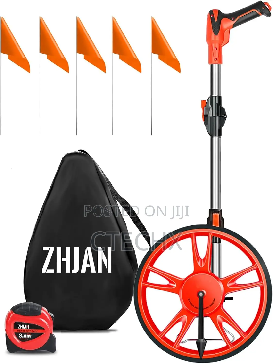 Zhjan Measuring Wheel 99,999.9 Meters, Foldable Measuring Wheel