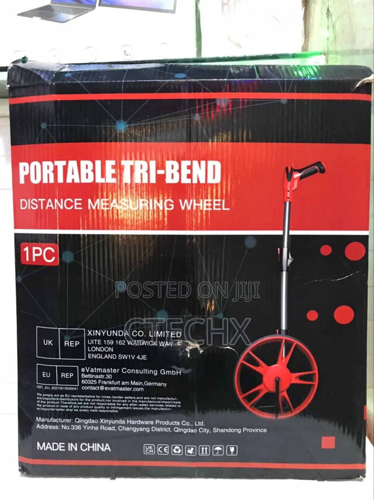 Zhjan Measuring Wheel 99,999.9 Meters, Foldable Measuring Wheel