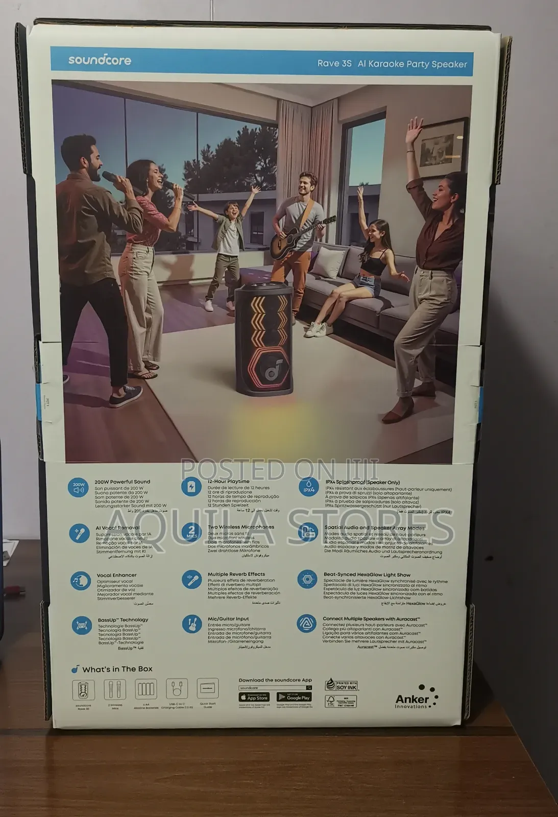 Soundcore Rave 3s Ai Karaoke Party Speaker.
