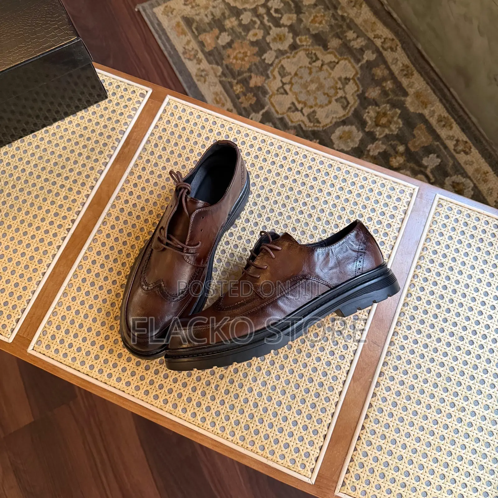 Original Leather Semi Brogue Shoes