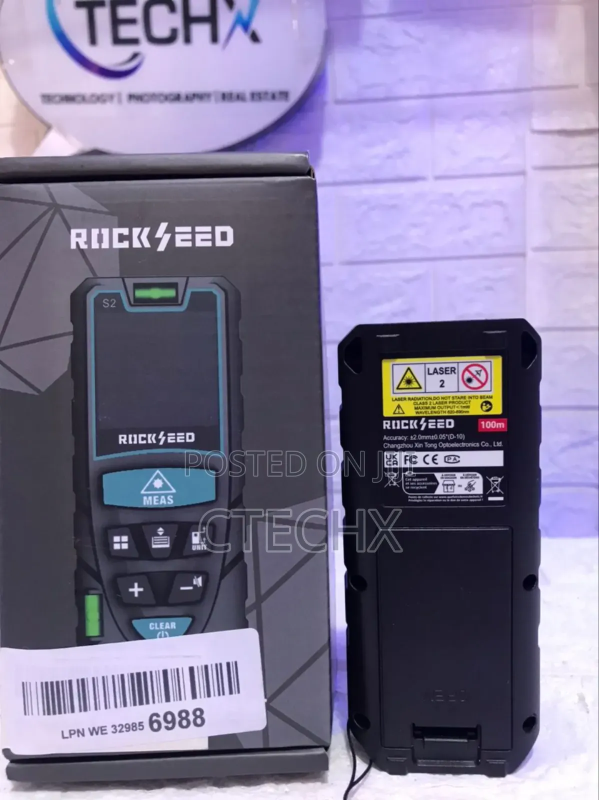 Rockseed Laser Distance Measure 100m/328ft With 2 Bubble Levels