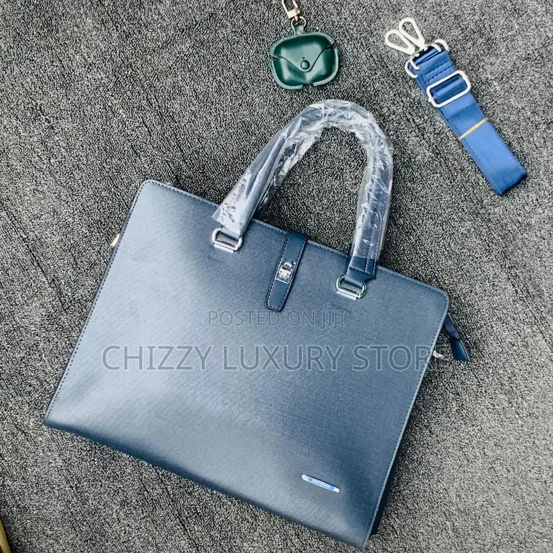 High Quality Luxury Men Genuine Leather Laptop Bag