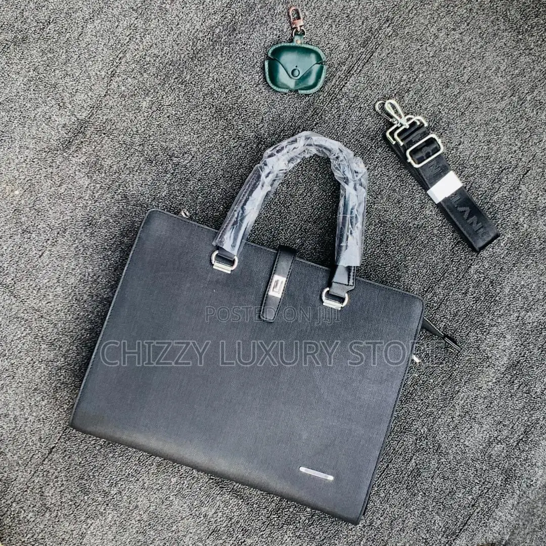 High Quality Luxury Men Genuine Leather Laptop Bag