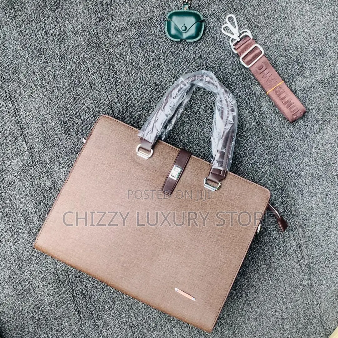High Quality Luxury Men Genuine Leather Laptop Bag