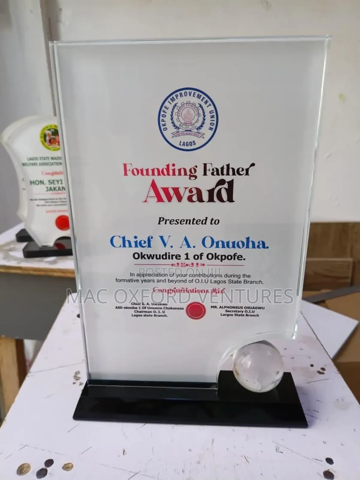 Crystal Glass Award