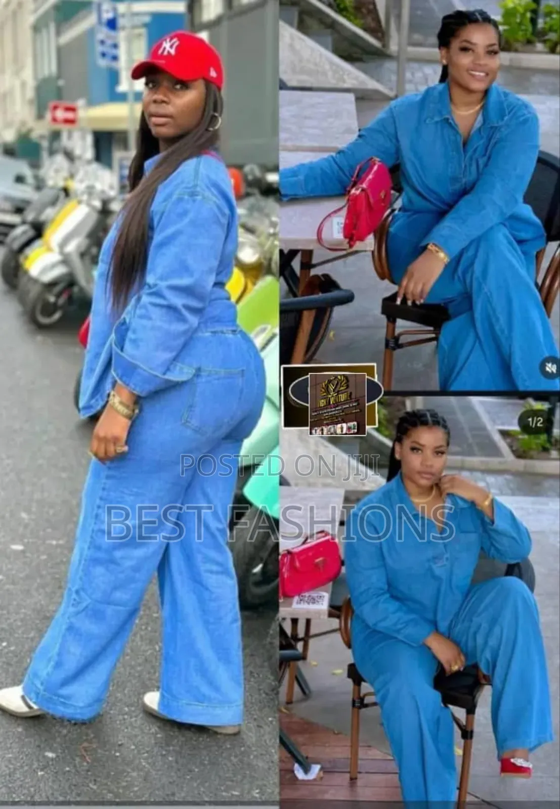 Ladies 2pcs Jeans Trousers