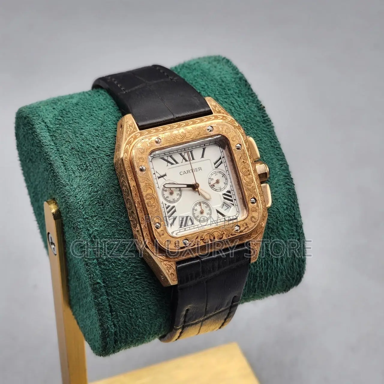 Versace Quality Luxury Men Genuine Leather Wristwatch