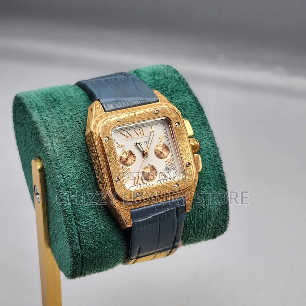 Versace Quality Luxury Men Genuine Leather Wristwatch