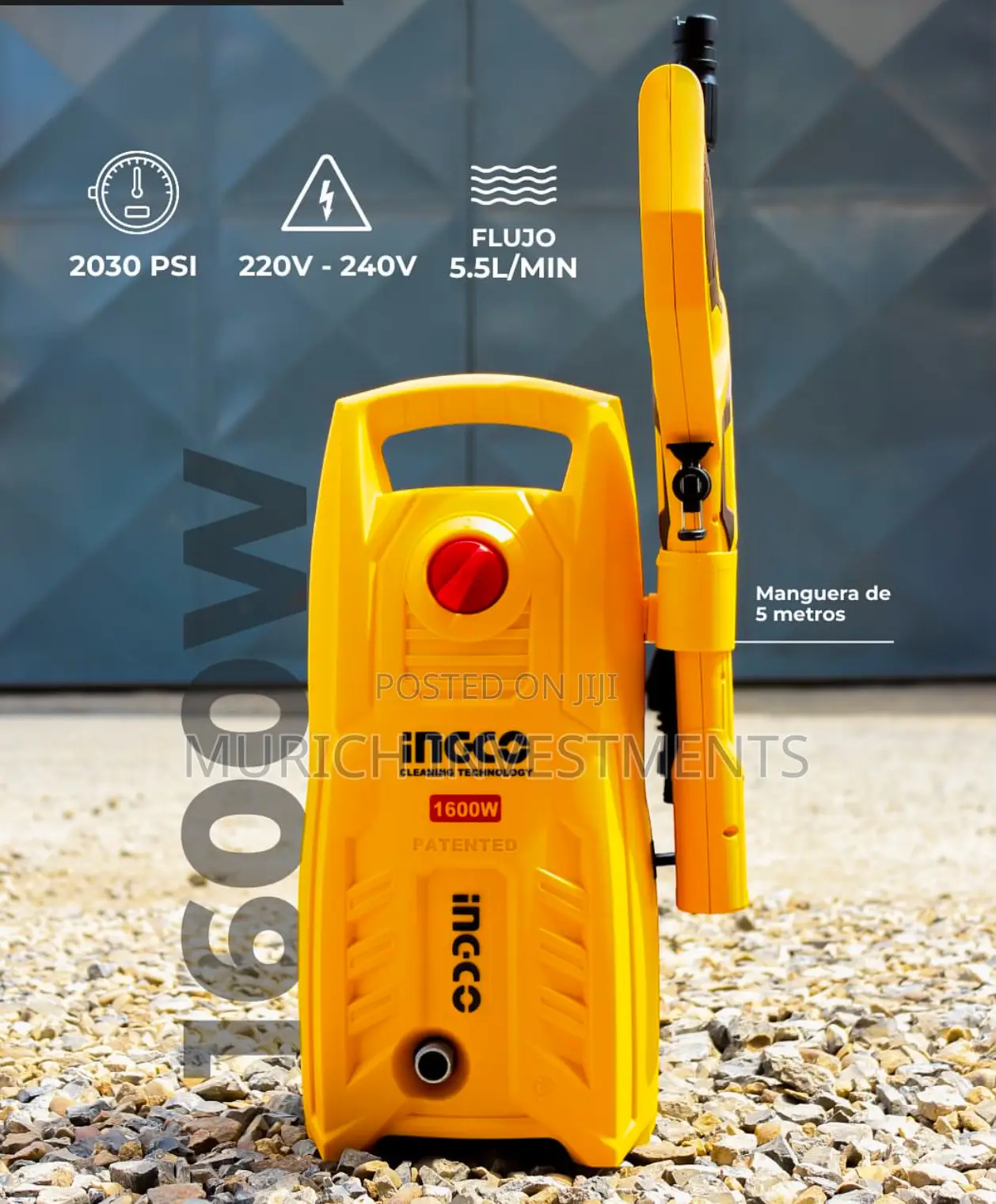 Ingco 1600w High Pressure Washer Hpwr16008