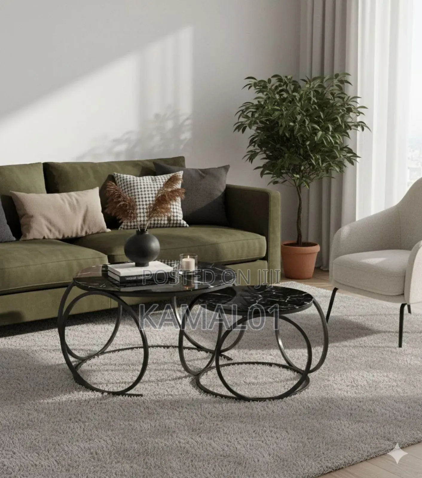 Nordic Glass Twin Table