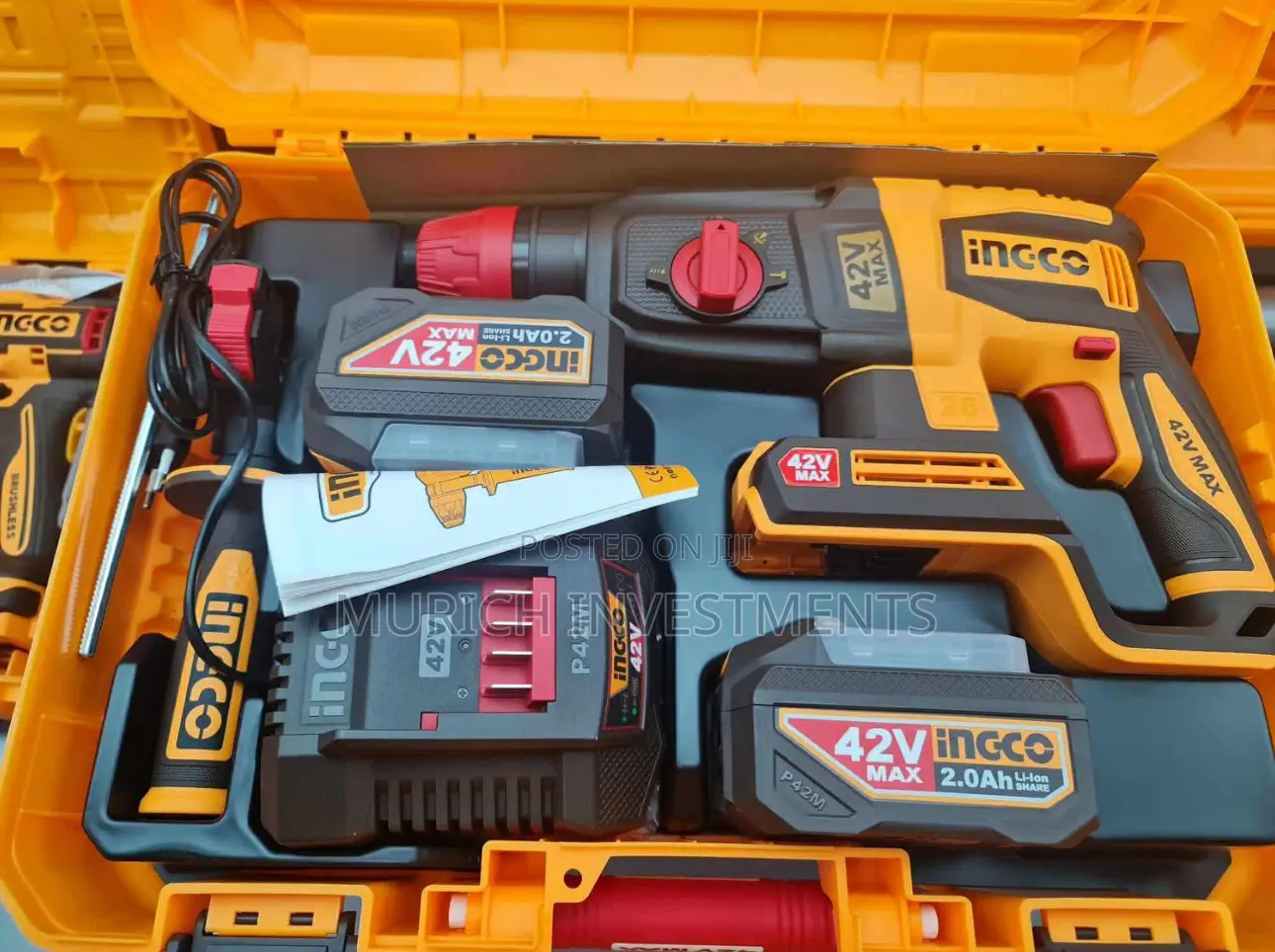Ingco 26mm Cordless Rotary Hammer 42v