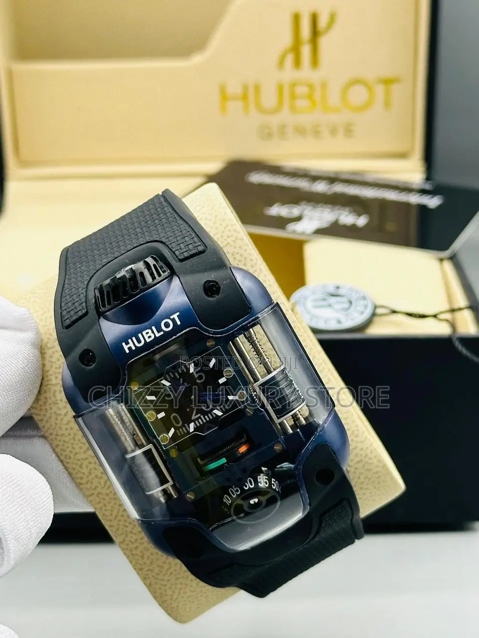 Hublot Quality Luxury Men Chronograph Rubber Strap Wristwatch