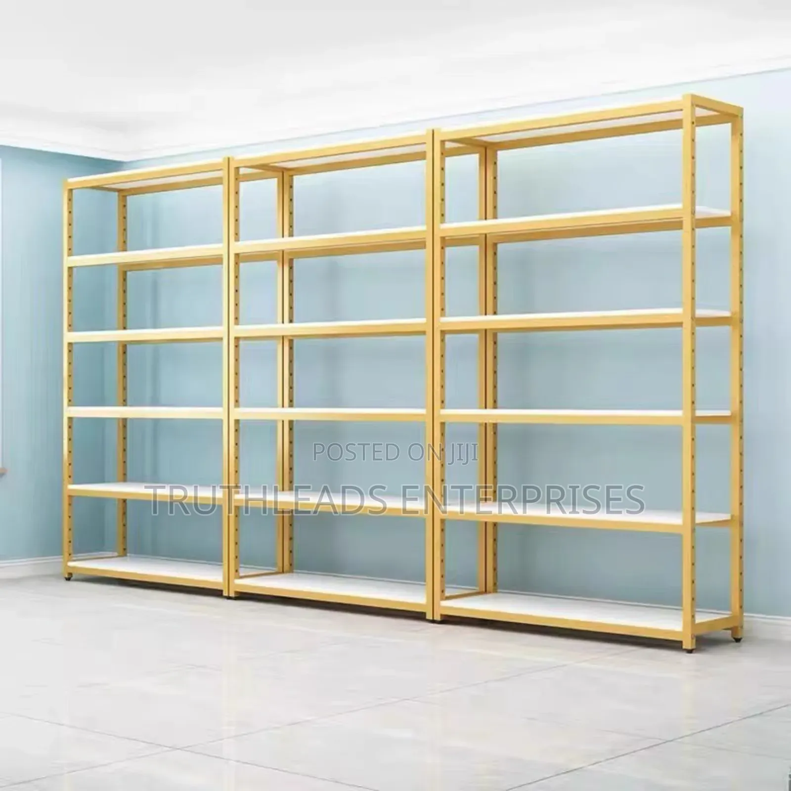 Heavy Duty Gold and White Display Stand