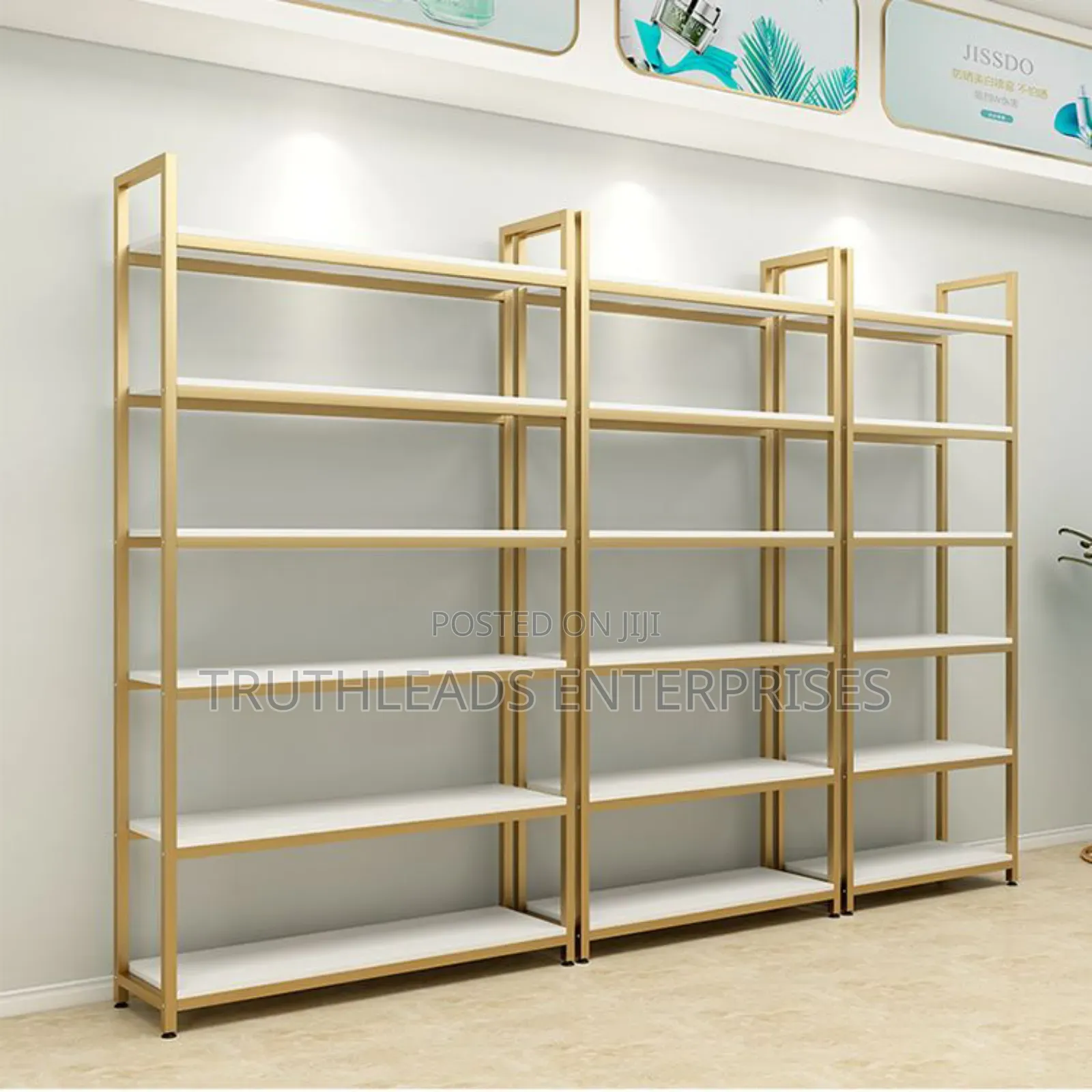 Steel-Wood Shelf Display Rack