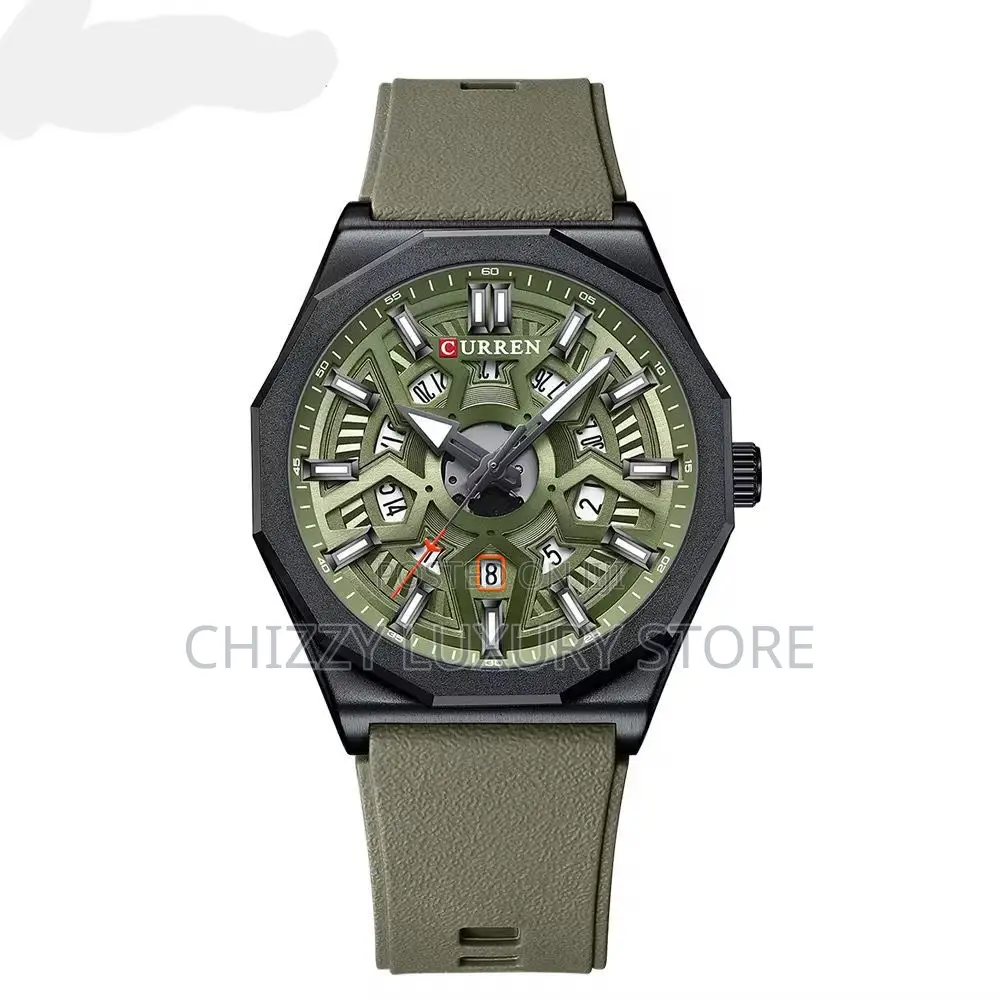 Curren Quality Men Rubber Strap Wristwatch