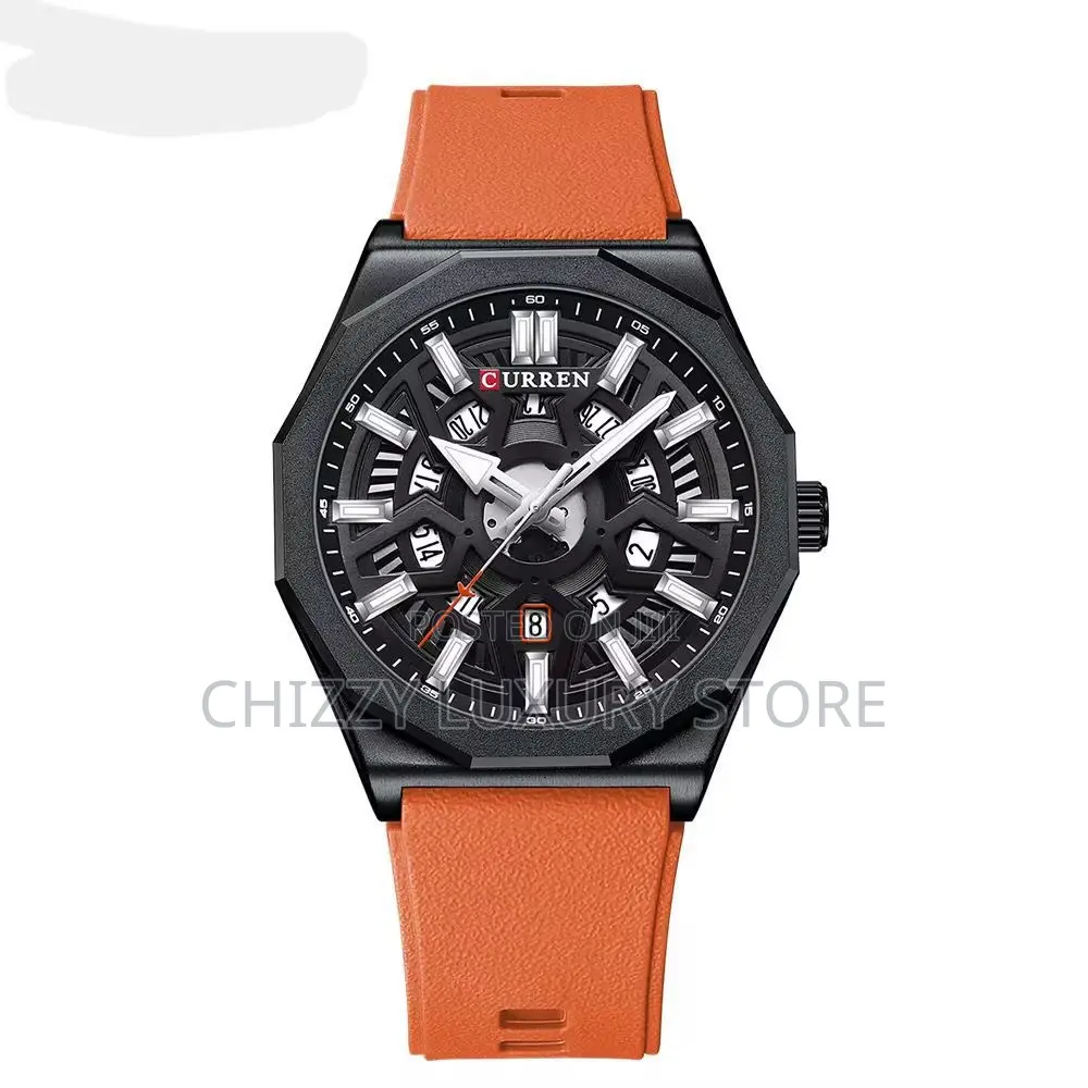 Curren Quality Men Rubber Strap Wristwatch