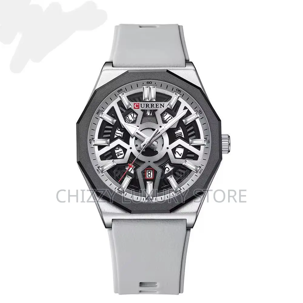 Curren Quality Men Rubber Strap Wristwatch