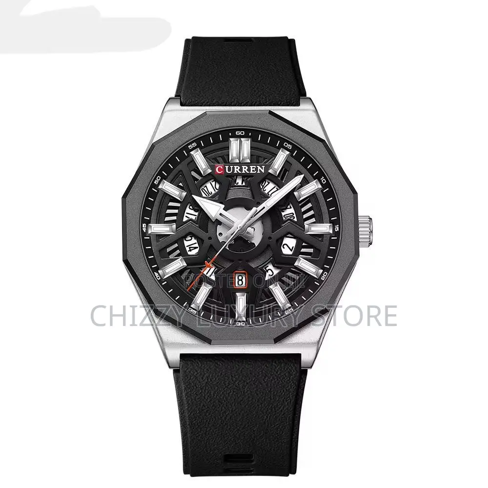 Curren Quality Men Rubber Strap Wristwatch
