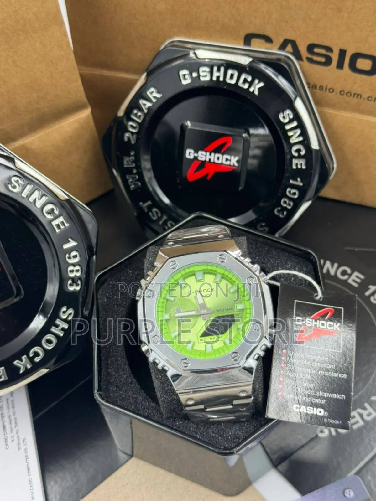 G-Shock Digital and Analog Metal Affordable Quality Silver Watch