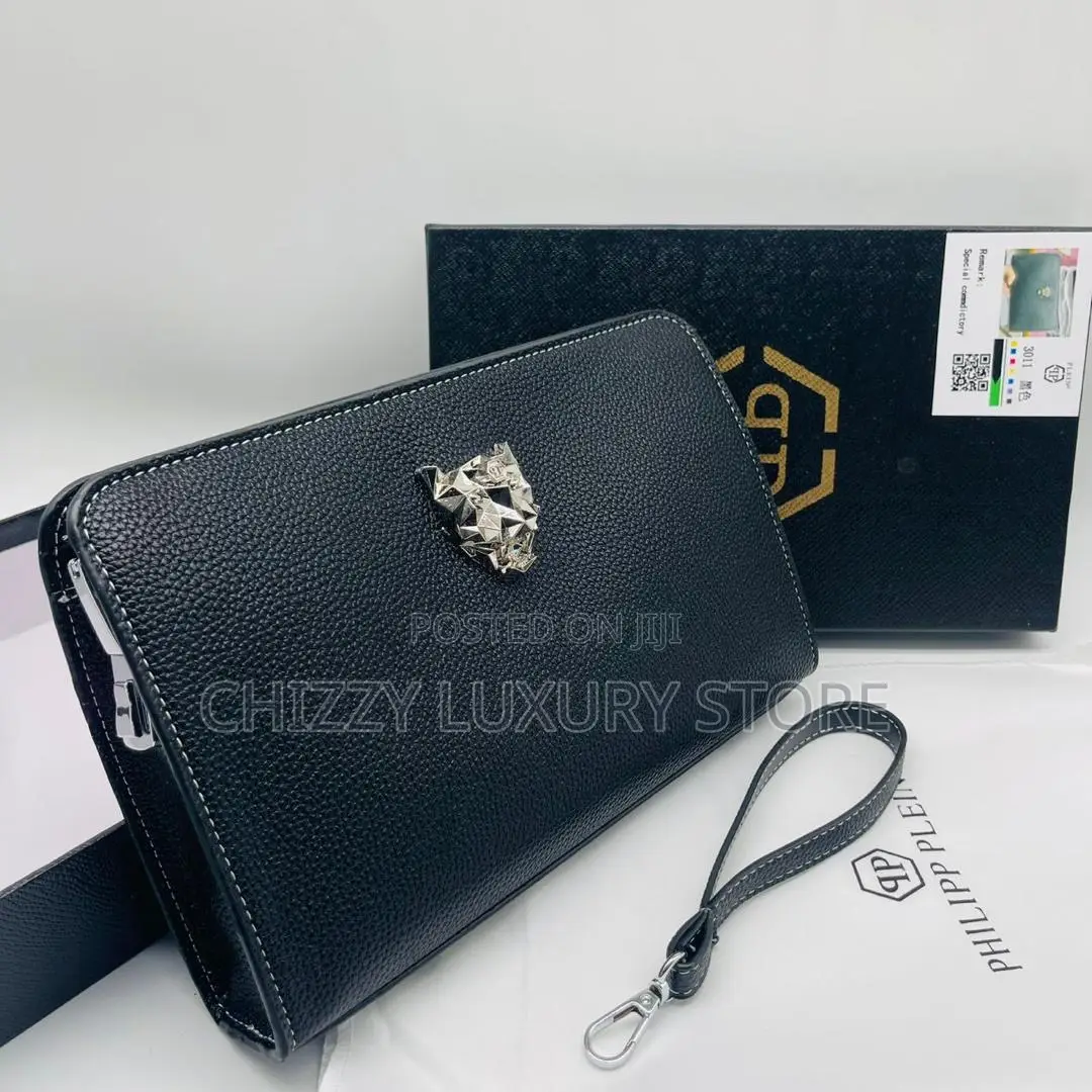 Versace Quality Luxury Men Genuine Leather Purse