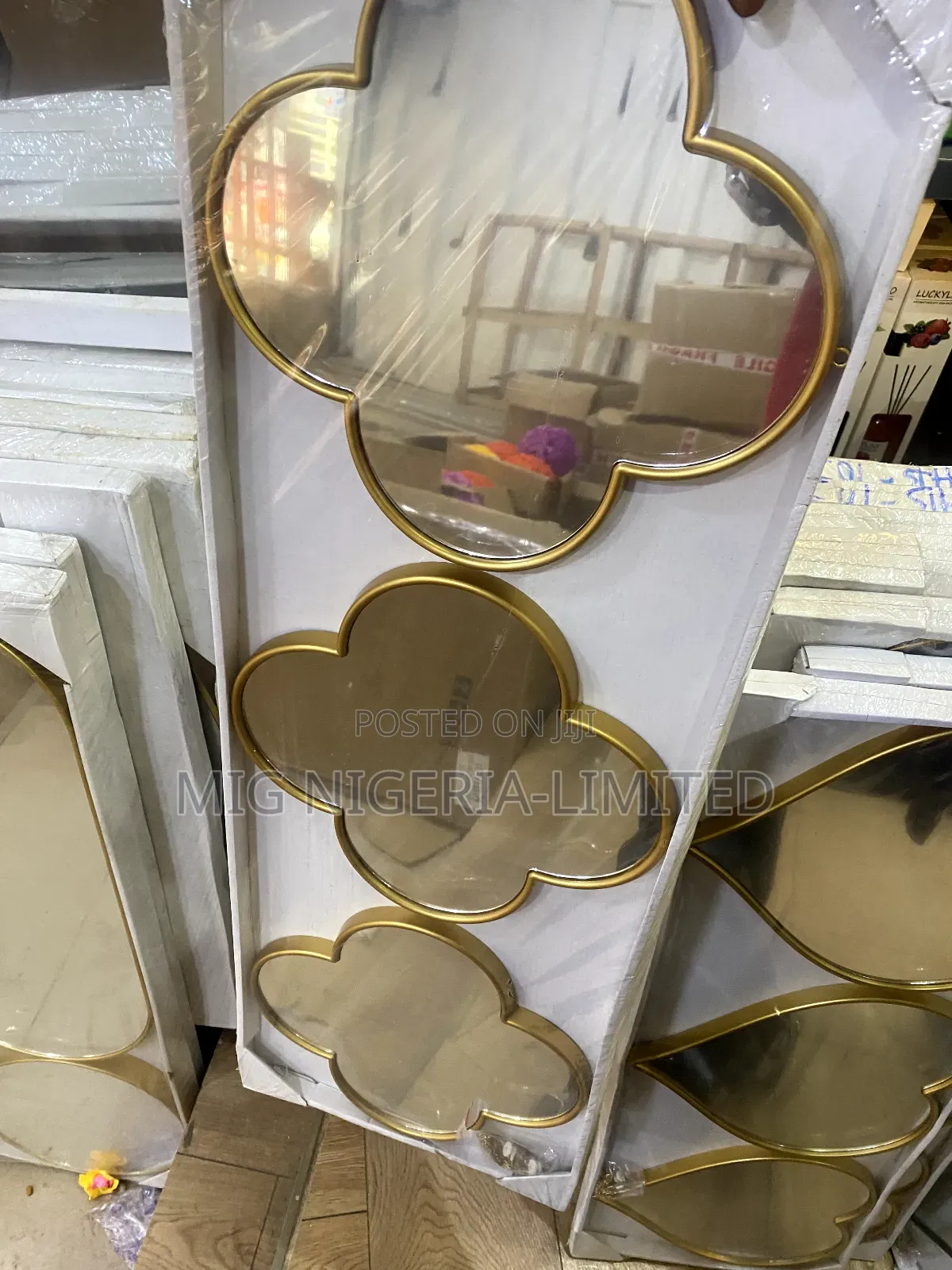 Wall Mirror Set Decorations Love Shape 3pc