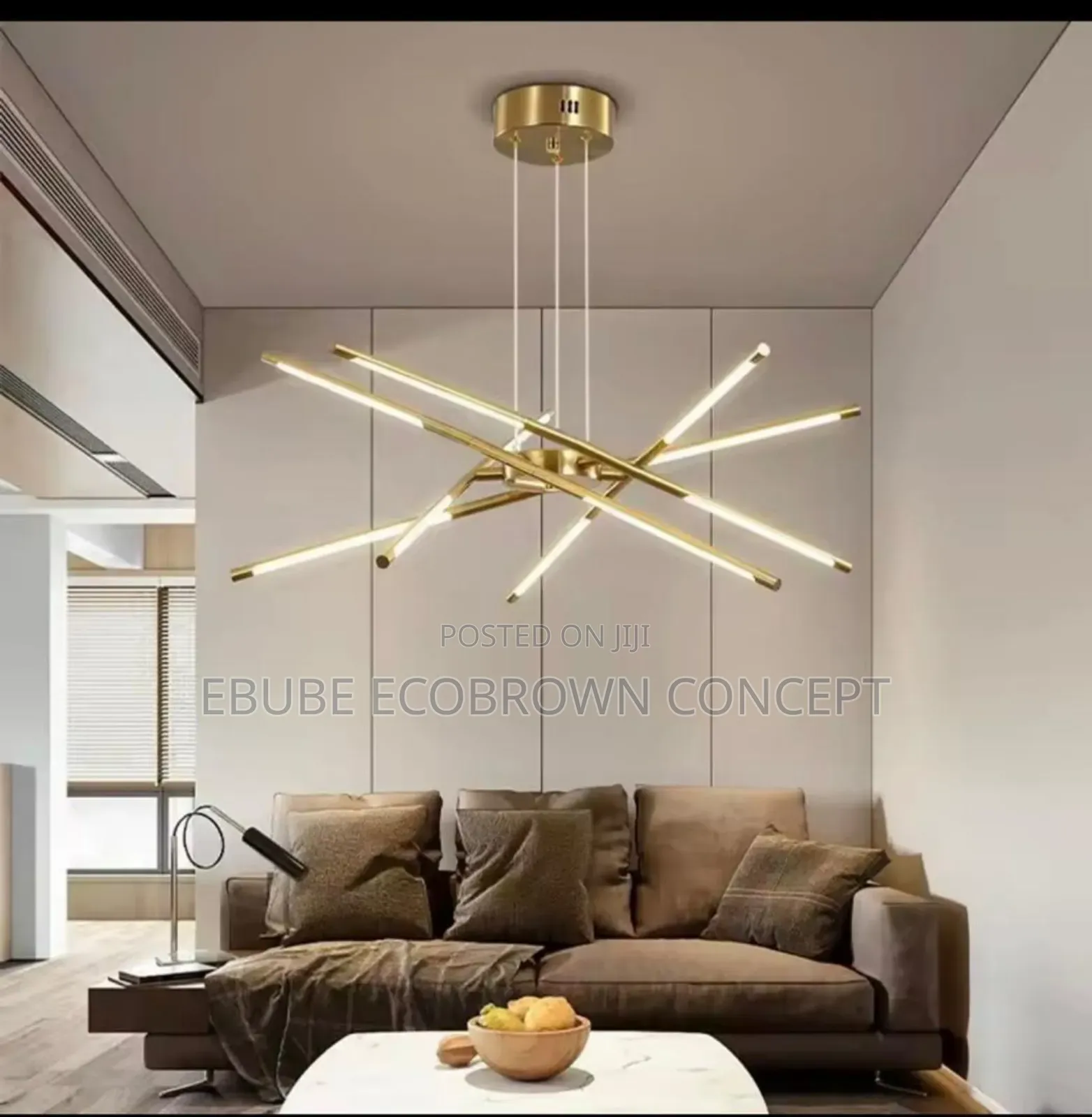 Led Ceiling Fitting Lamp Chandelier Light Gold and Black