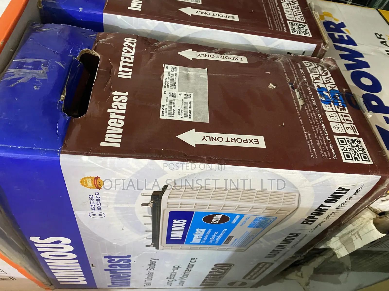 220ah 12v Luminuous Tall Tubular Battery