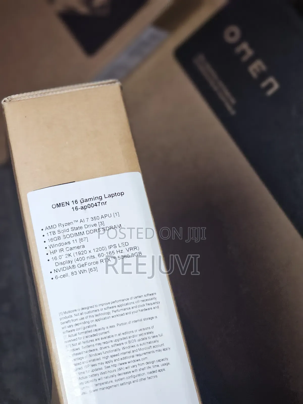 New Laptop HP Omen 16 16GB AMD Ryzen 7 SSD 1T