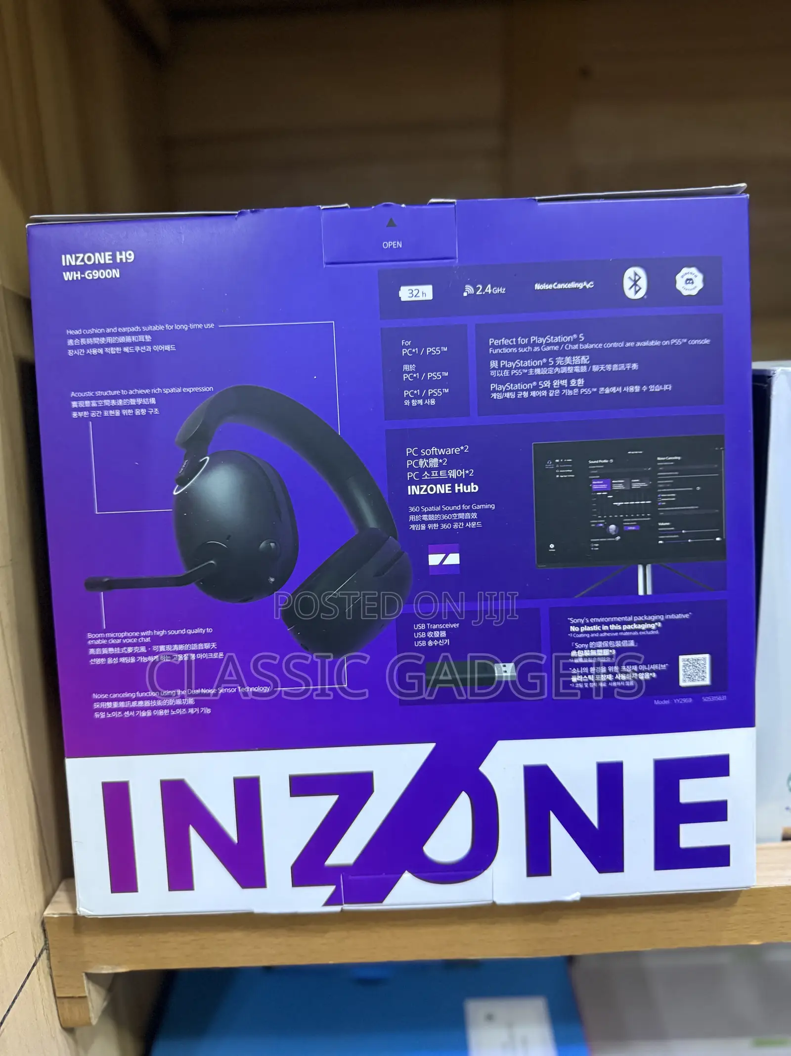 Sony Inzone H9 Wireless Noise Canceling Bluetooth Headset With Mic