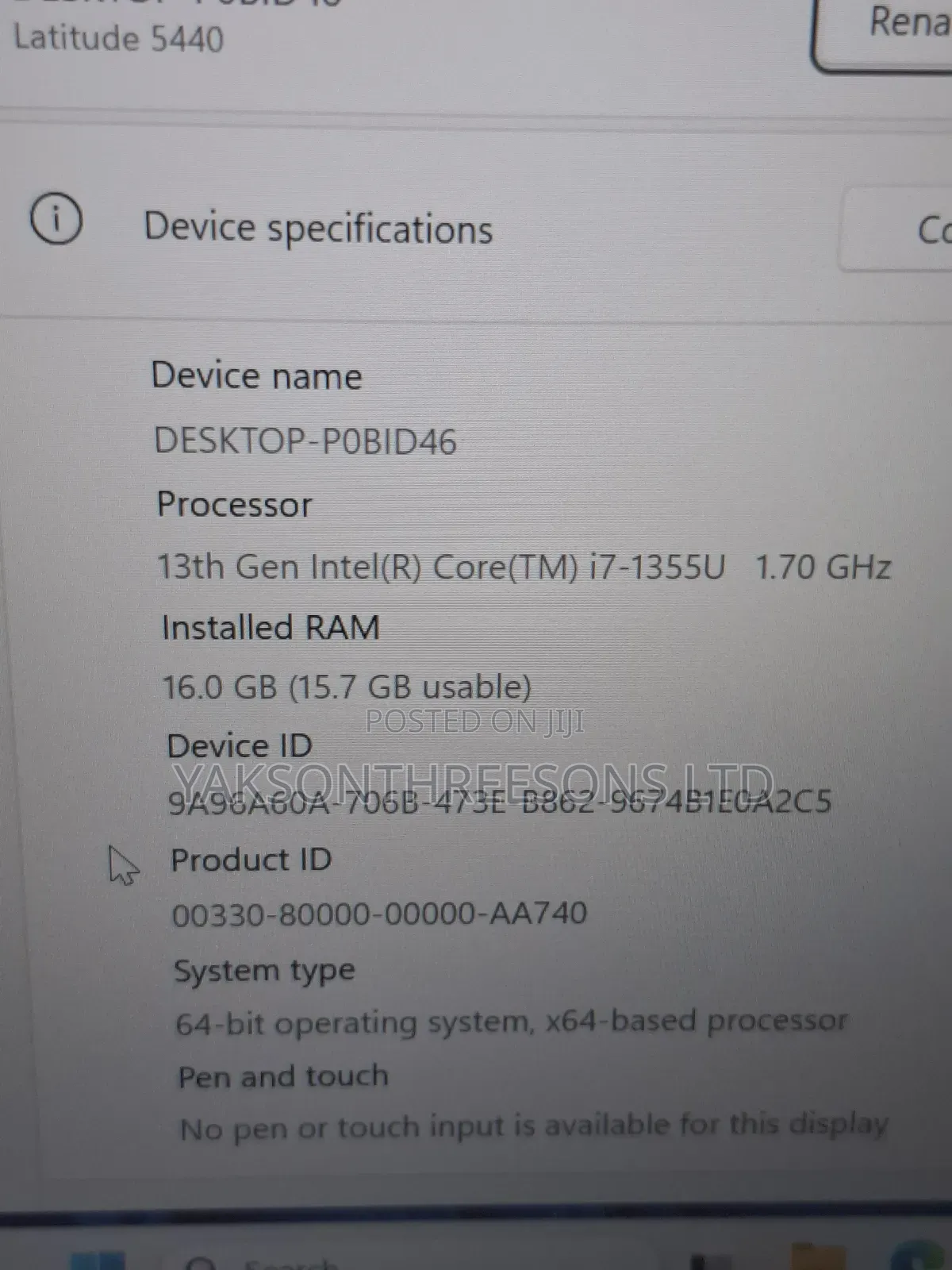 Laptop Dell Latitude 5440 16GB Intel Core I7 SSD 512GB