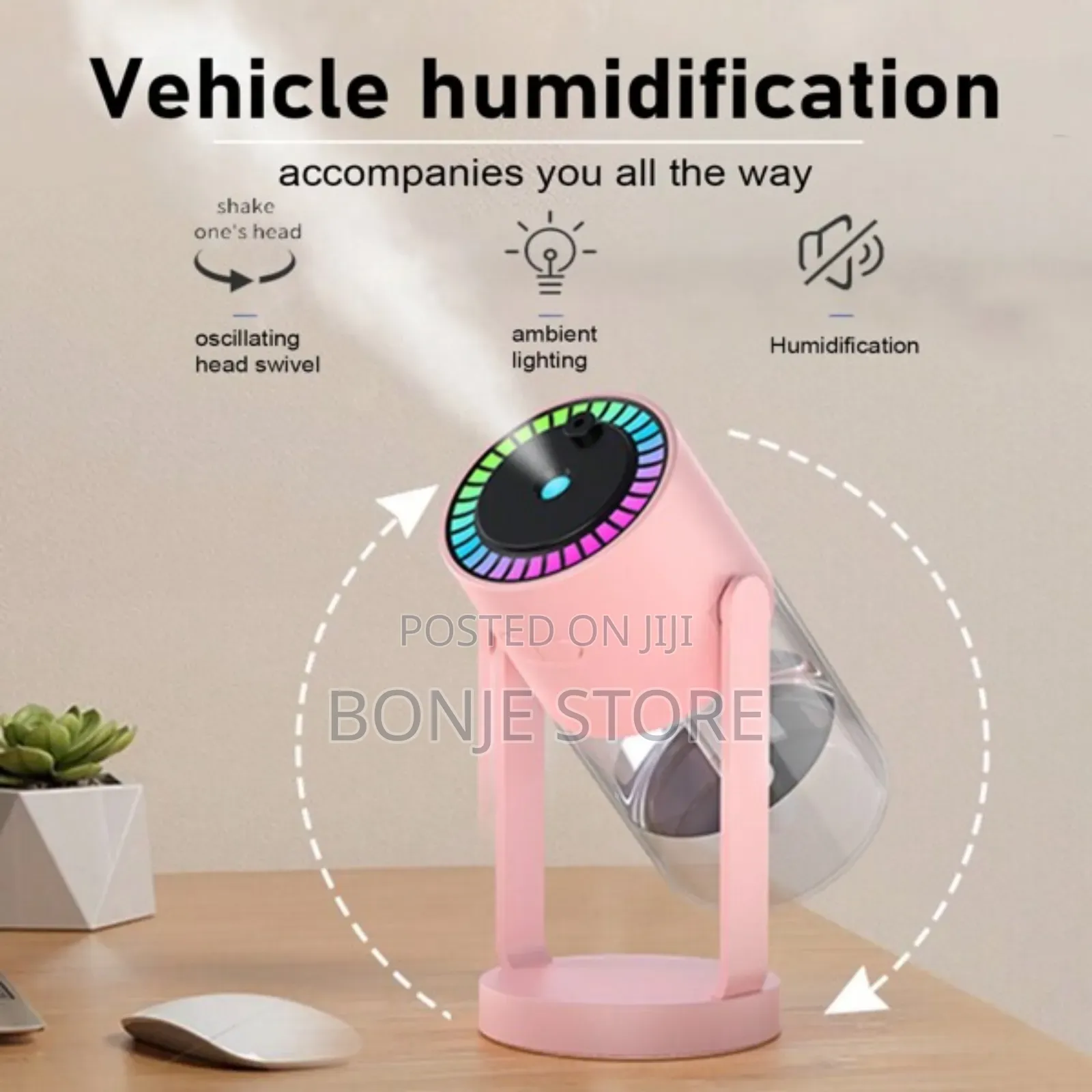 250ml Led Light Flame Aroma Diffuser Ultrasonic Humidifier + Free Oil