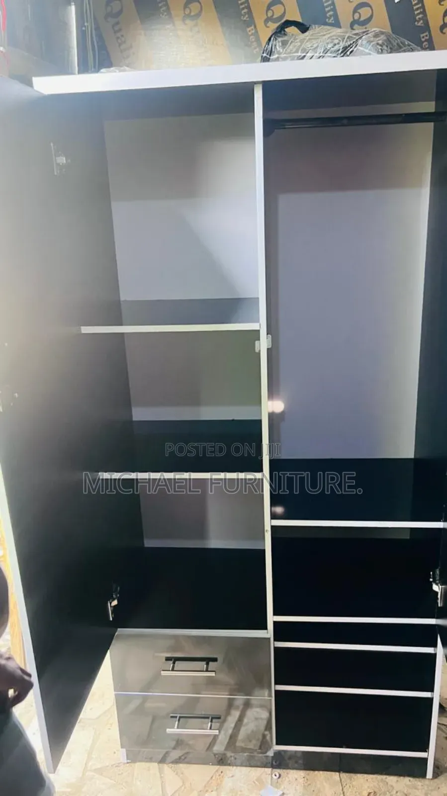Sharp 3 by 6 Wardrobe With Mirror