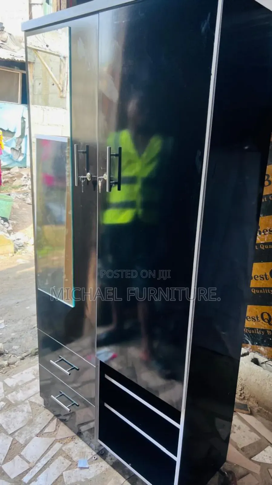 Sharp 3 by 6 Wardrobe With Mirror