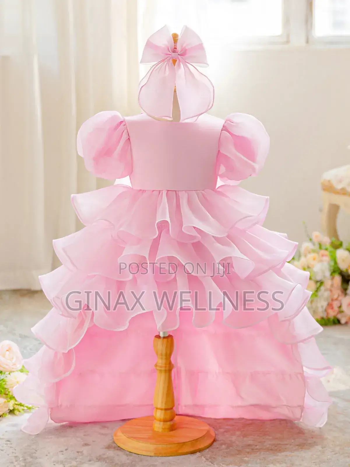 Luxury Puff-Sleeve Princess Dress With Matching Headband
