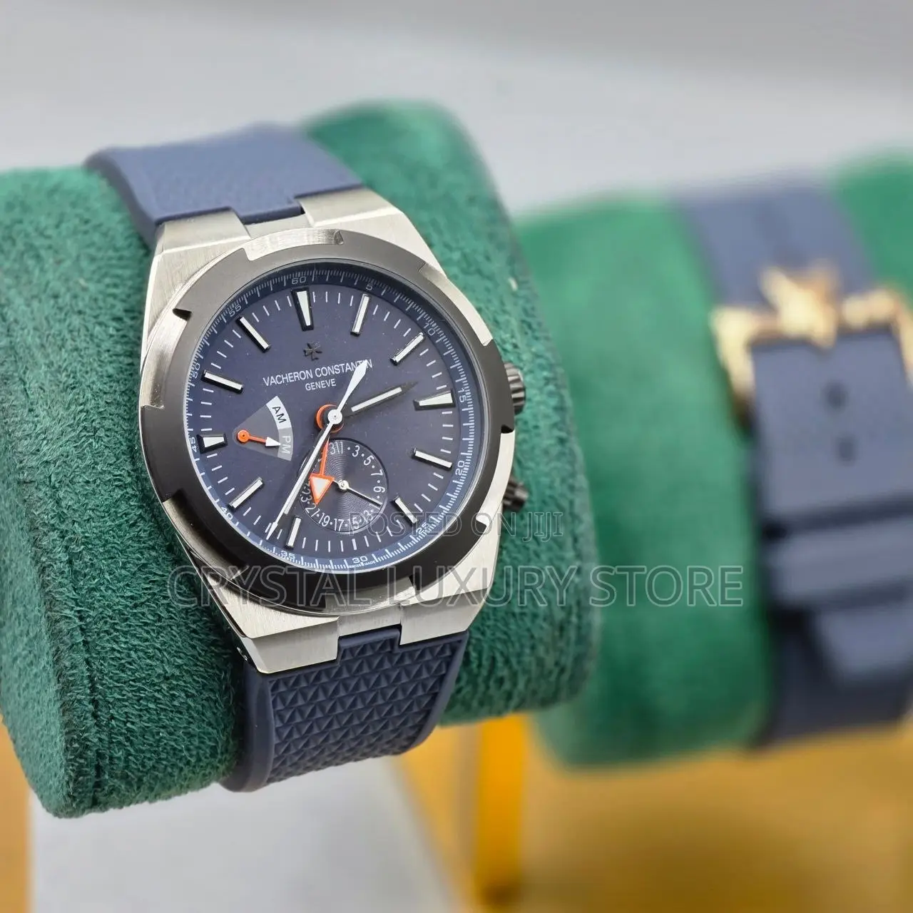 Vacheron Constantin Quality Luxury Chronograph Rubber Strap Wristwatch
